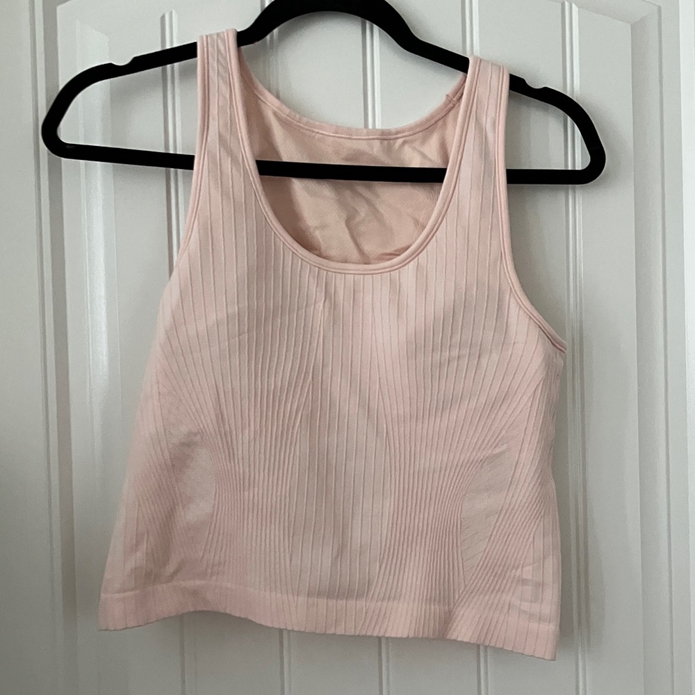 lululemon athletica Pale Pink Ribbed Scoop Tank